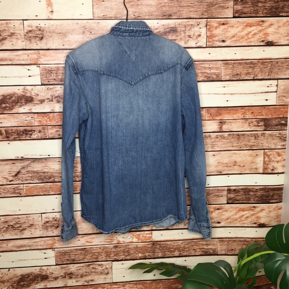 Hilfiger Mens Large Vintage Denim Jacket - Picture 2 of 8